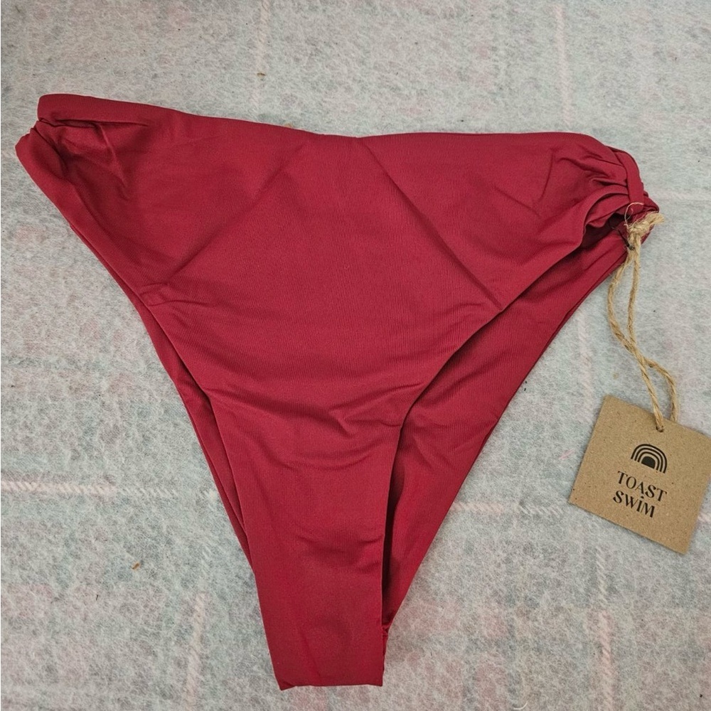 Toast Swim Signature Cinch Bottom Rhubarb XS - Picture 2 of 5